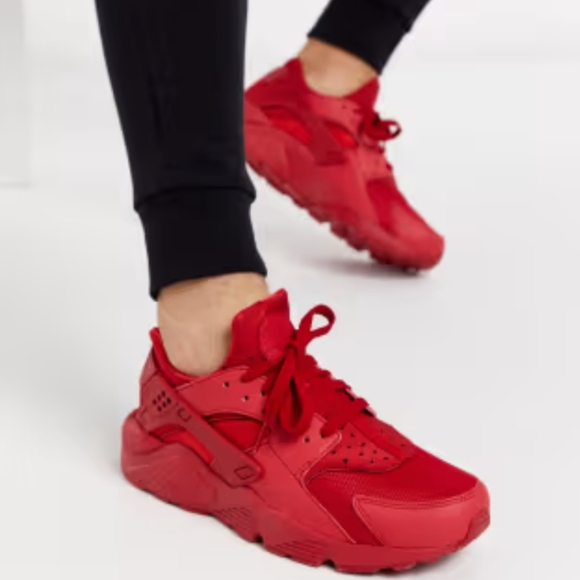NIKE Huarache Run Boys' Grade School 'Triple Red' - Picture 1 of 11